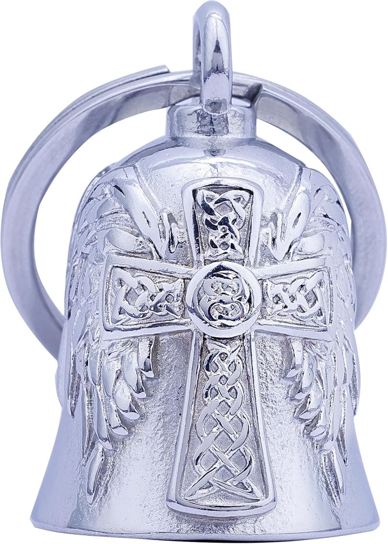 CYZBTBl Motorcycle Men Bells - Motorcycle Angel Bell for Men Women,Bell Biker Accessory,Guard Riding Safety (Black) - Image 1